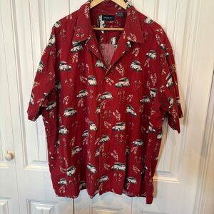 Harbor Bay‎ Red Button Down Size 3X